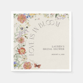 Servilleta De Papel Love Is In Bloom Pressed Wildflower Bridal Shower
