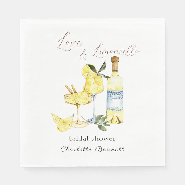Servilleta De Papel Love Limoncello Cocktail Bridal Shower (Anverso)