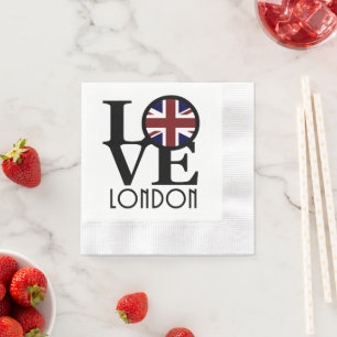 Servilleta De Papel LOVE London (bandera del Reino Unido)