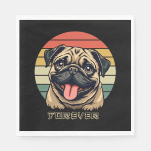 Servilleta De Papel Love Pug Forever - Cute Pug Lover Design