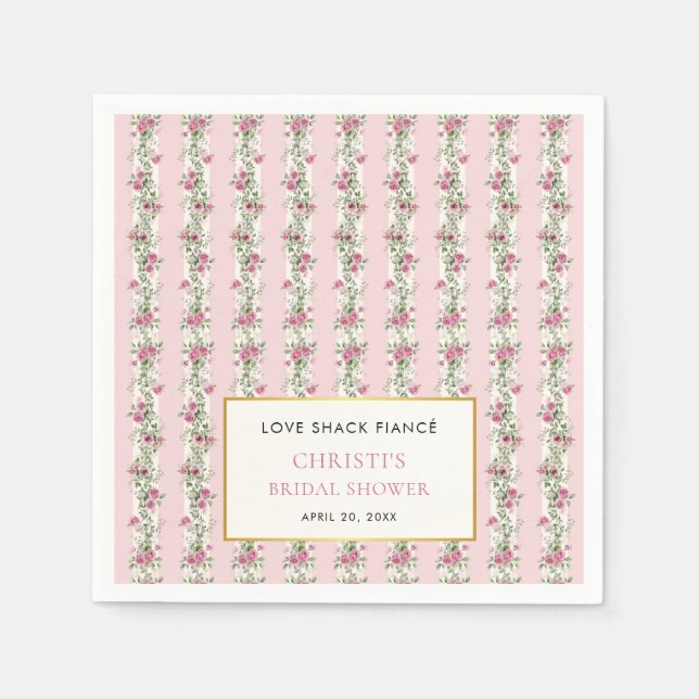 Servilleta De Papel Love Shack Fiance Garden Fiesta Bridal Shower (Anverso)