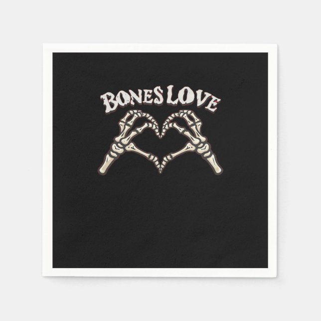 Servilleta De Papel Love Skeleton Hand Classic (Anverso)