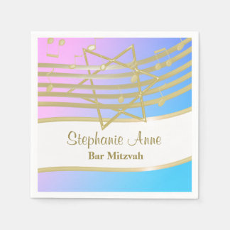 Servilleta De Papel Love Song Music Bat Mitzvah Silver