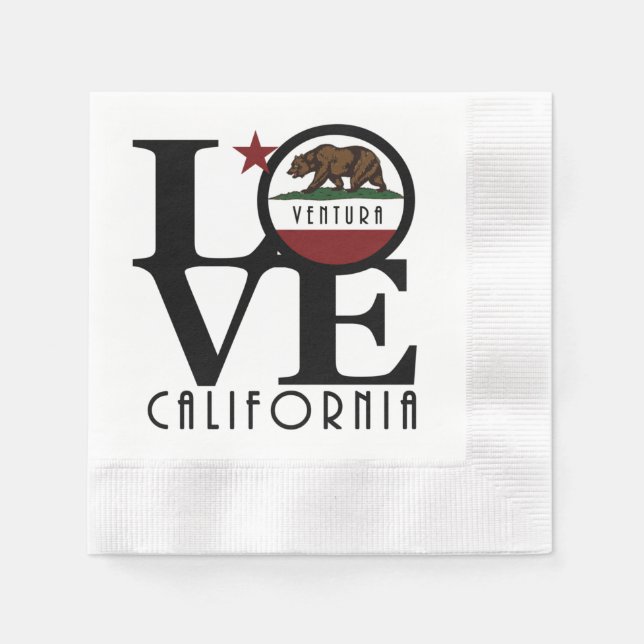 Servilleta De Papel LOVE Ventura California Stone Coaster (Anverso)