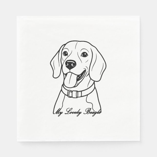 Servilleta De Papel Lovely Beagle (Anverso)