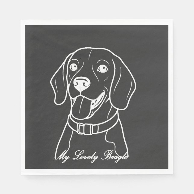 Servilleta De Papel Lovely Beagle (Anverso)