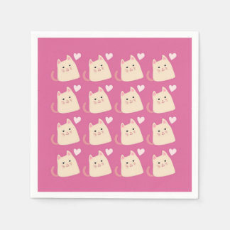 Servilleta De Papel Lovely Kittens Napkins por Lilia