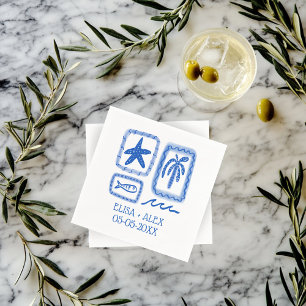 Servilleta De Papel LoveNotes from Sea Beach CUSTOM Wedagement