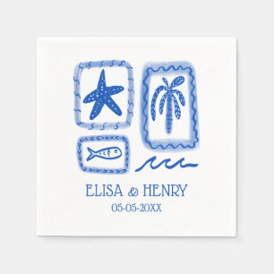 Servilleta De Papel LoveNotes from Sea Cute Beach CUSTOM WEDDING