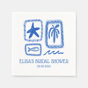 Servilleta De Papel LoveNotes from Sea Cute Beach PERSONALIZADO Bridal