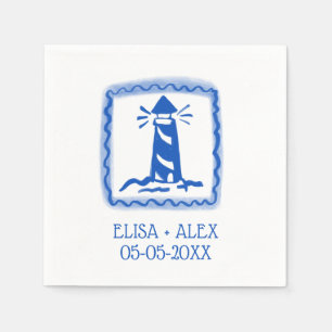 Servilleta De Papel LoveNotes from Sea Lighthouse CUSTOM WEDDING