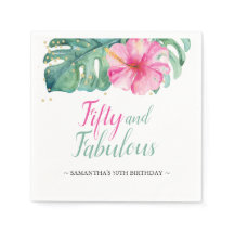 Luau 50.º Personalizado de cumpleaños Cocktail Nap