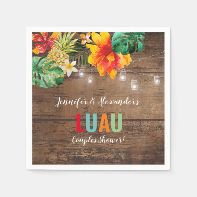 Servilleta De Papel Luau Fiesta (Anverso)