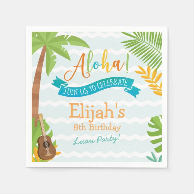 Servilleta De Papel Luau Paper Napkins (Anverso)