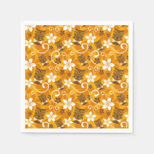 SERVILLETA DE PAPEL LUAU TIKI DESIGN (NARANJA)