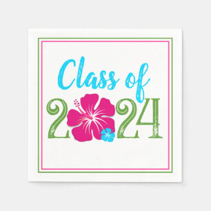 Servilleta De Papel Luau Tropical Class of 2024 Graduation Paper