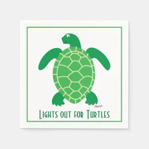 Servilleta De Papel Luces apagadas para las tortugas