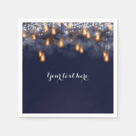 Servilleta De Papel Luces colgantes antiguas para recepción de boda
