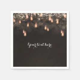 Servilleta De Papel Luces colgantes antiguas para recepción de boda