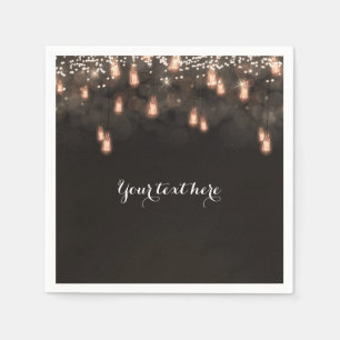 Servilleta De Papel Luces colgantes antiguas para recepción de boda