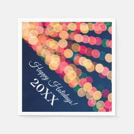 Servilleta De Papel Luces de árbol de bokeh, Navidades