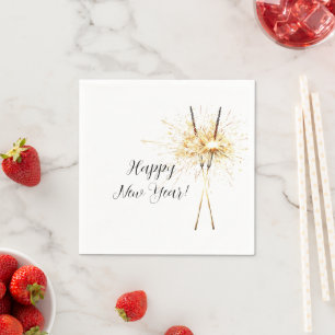 Servilleta De Papel Luces de Bengala para la Celebración del Día de Añ