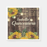 Luces de Cuerda de Girasoles Rústicos para Quincea