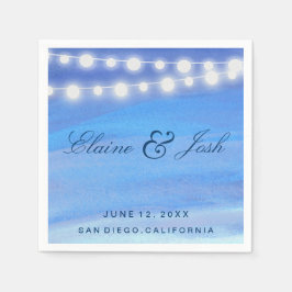 Servilleta De Papel Luces de cuerda en el agua