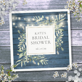 Servilleta De Papel Luces de Cuerda Rústicas de Verdor para Fiesta de 