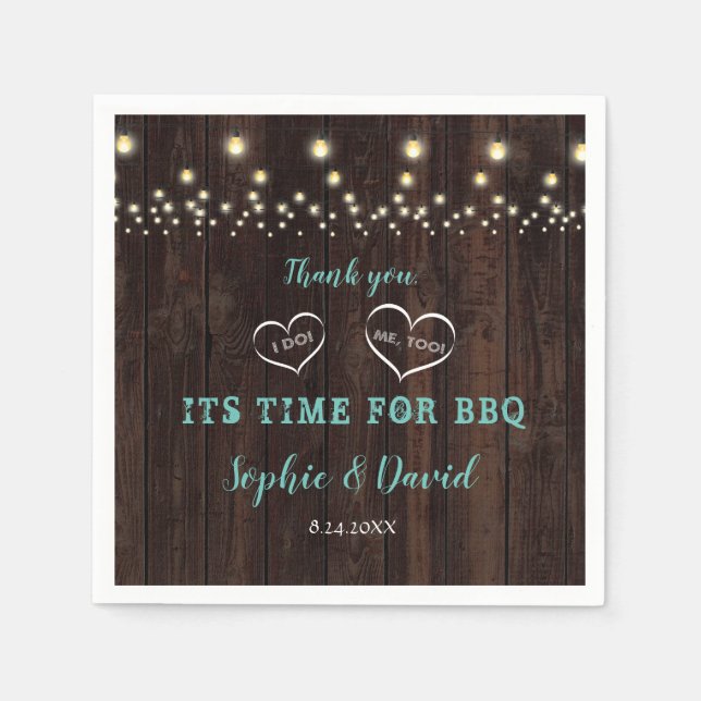 Servilleta De Papel Luces de Cuerda Vintage Únicas Granero Antiguo YO  (Anverso)