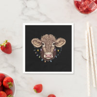 Luces de granja del amante de la vaca de Navidad G