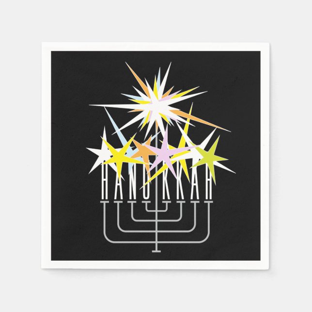 Servilleta De Papel Luces de Hanukkah (Anverso)