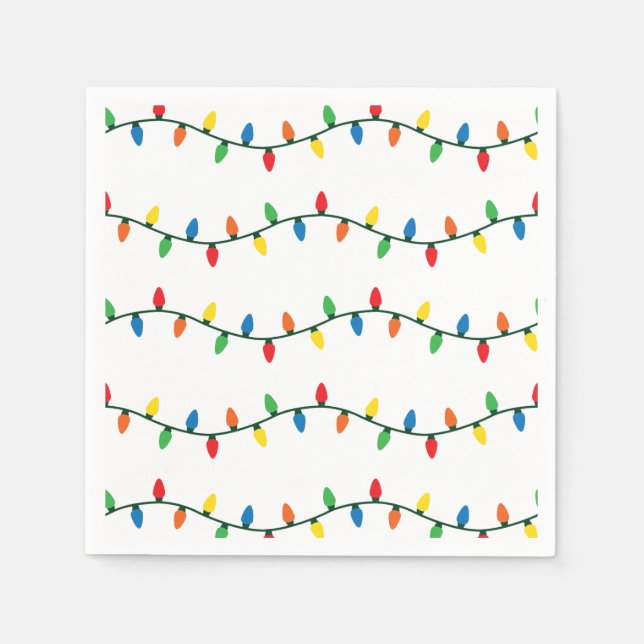 Servilleta De Papel Luces de los Navidades de Twinkling (Anverso)