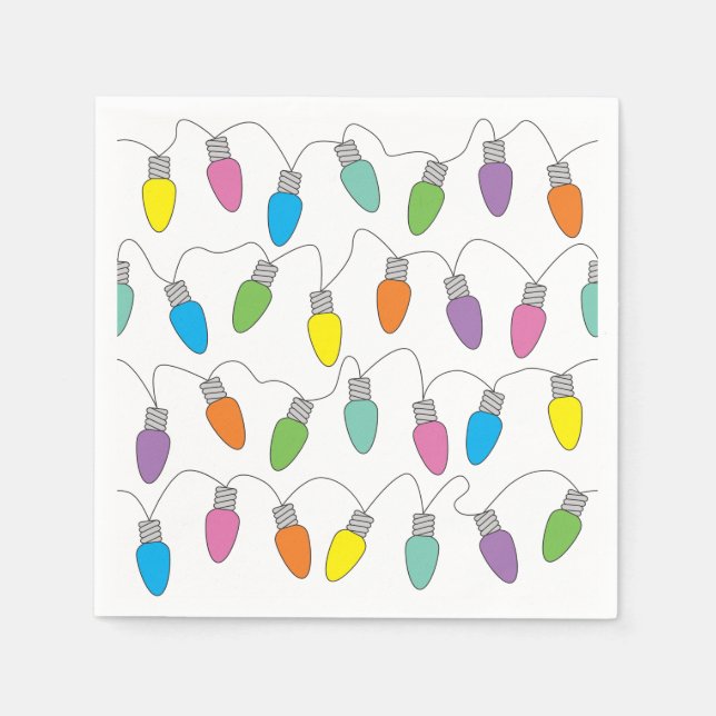 Servilleta De Papel Luces de navidad (Anverso)