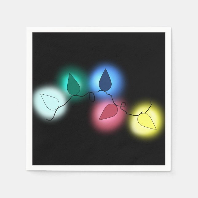 Servilleta De Papel Luces de navidad (Anverso)