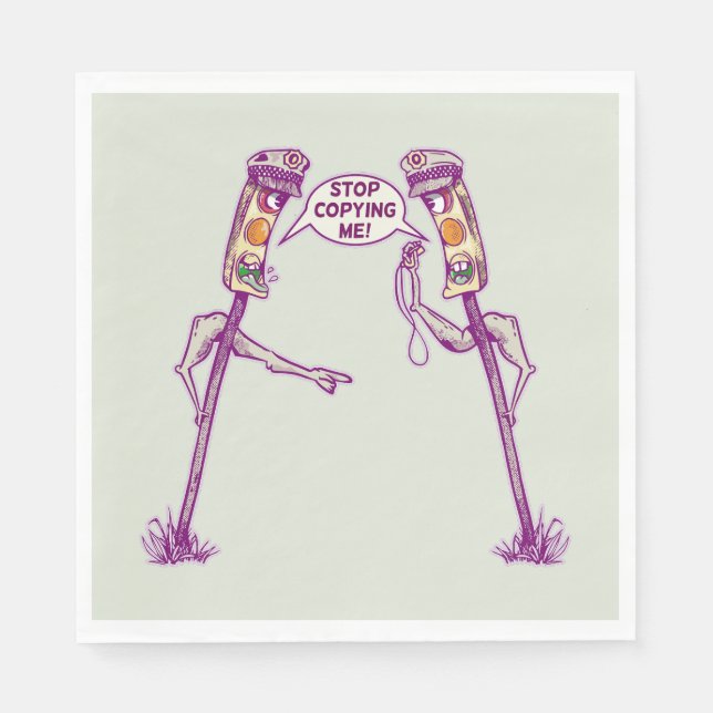 Servilleta De Papel Luces de tráfico divertidos (Anverso)