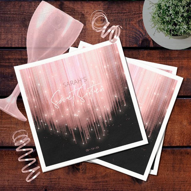 Servilleta De Papel Luces en cascada Sweet 16 Gold ID790 Rosa (Subido por el creador)