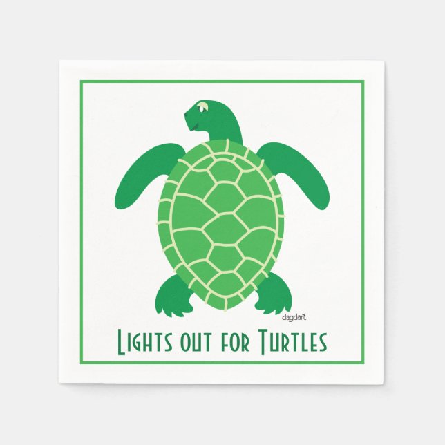 Servilleta De Papel Luces para tortugas (Anverso)