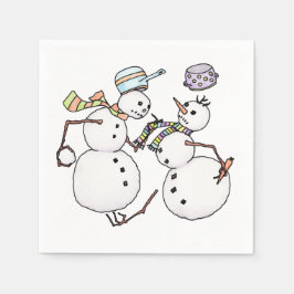 Servilleta De Papel Lucha de Snowman