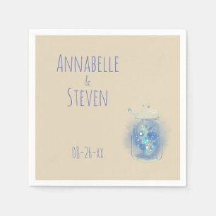 Servilleta De Papel Luciérnagas en el Boda personalizado de Jar