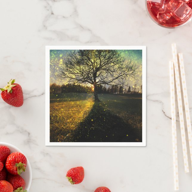 Servilleta De Papel Luciérnagas mágicas paisaje de ensueño (In situ)