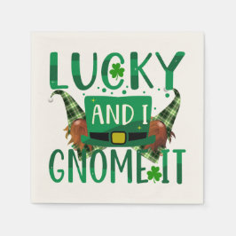 Servilleta De Papel Lucky & I Gnome It St Patricks Day Fiesta Coctel