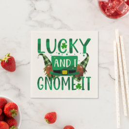 Servilleta De Papel Lucky & I Gnome It St Patricks Day Fiesta Coctel