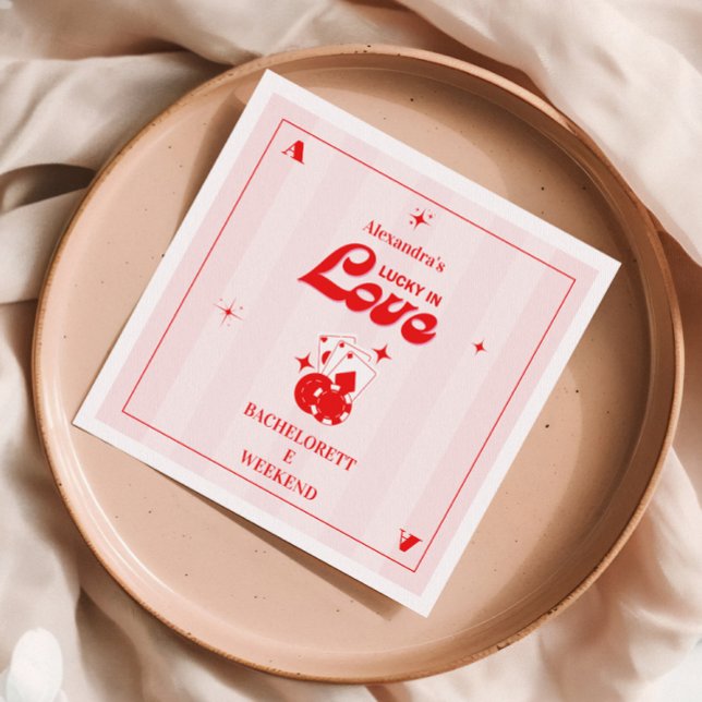 Servilleta De Papel Lucky In Love Bachelorette Weekend (Subido por el creador)