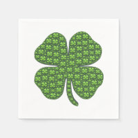 Lucky Irish Clover Paper Napkin