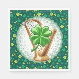 Servilleta De Papel Lucky Irish Harp Napkins
