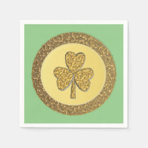 Servilleta De Papel Lucky Irish Shamrock Gold Coin