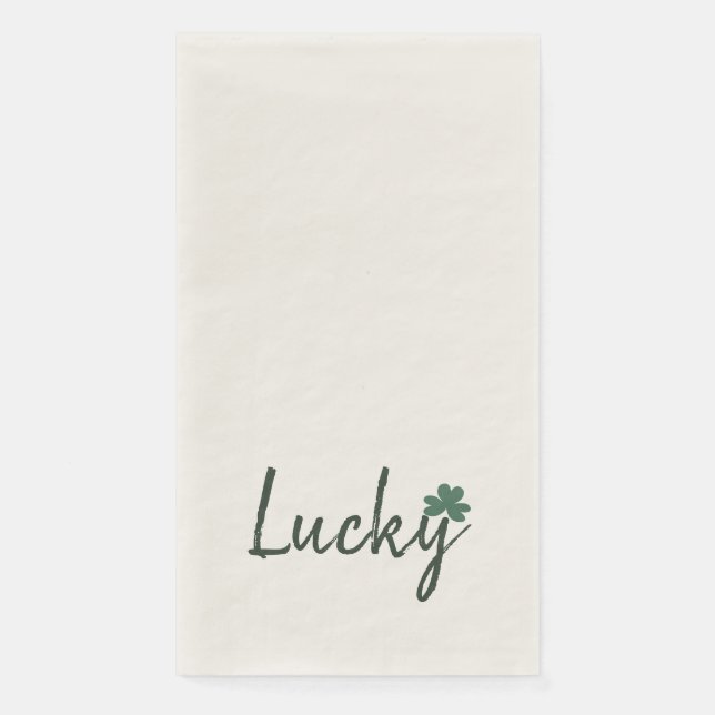 Servilleta De Papel Lucky Irish Shamrock St Patricks Day (Anverso)