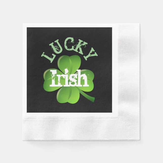 Servilleta De Papel Lucky Irish Shamrock St Patricks Fiesta (Anverso)