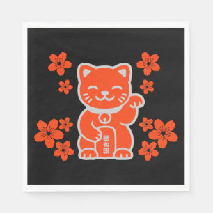 Servilleta De Papel Lucky Japanese Maneki-neko